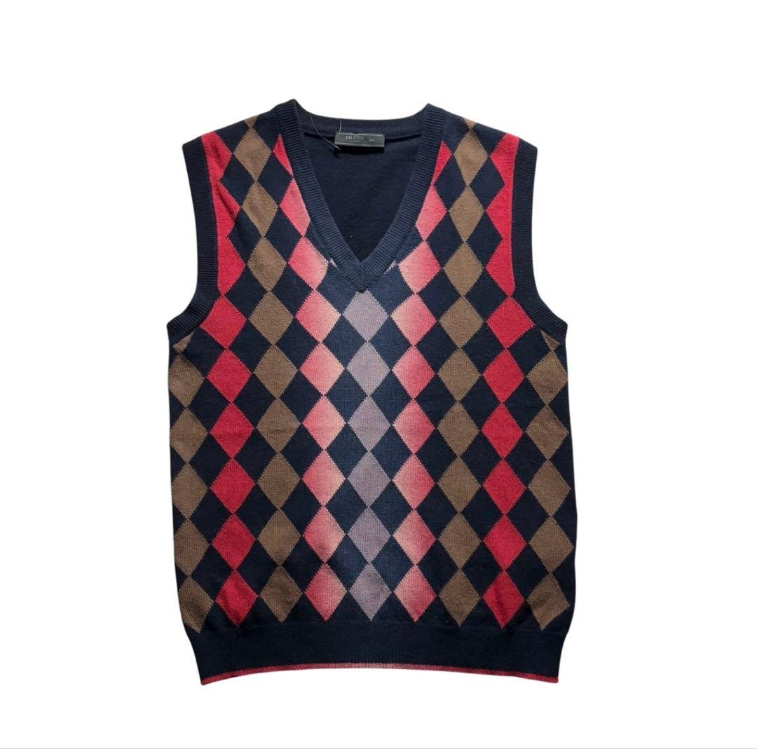 トップス PRADA cashmere blend gradation knit vest