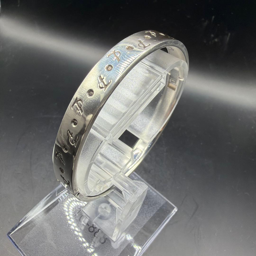 美品✨レダシルマ ゲルマニウム シルバー バングル ダイヤ 0.2ct