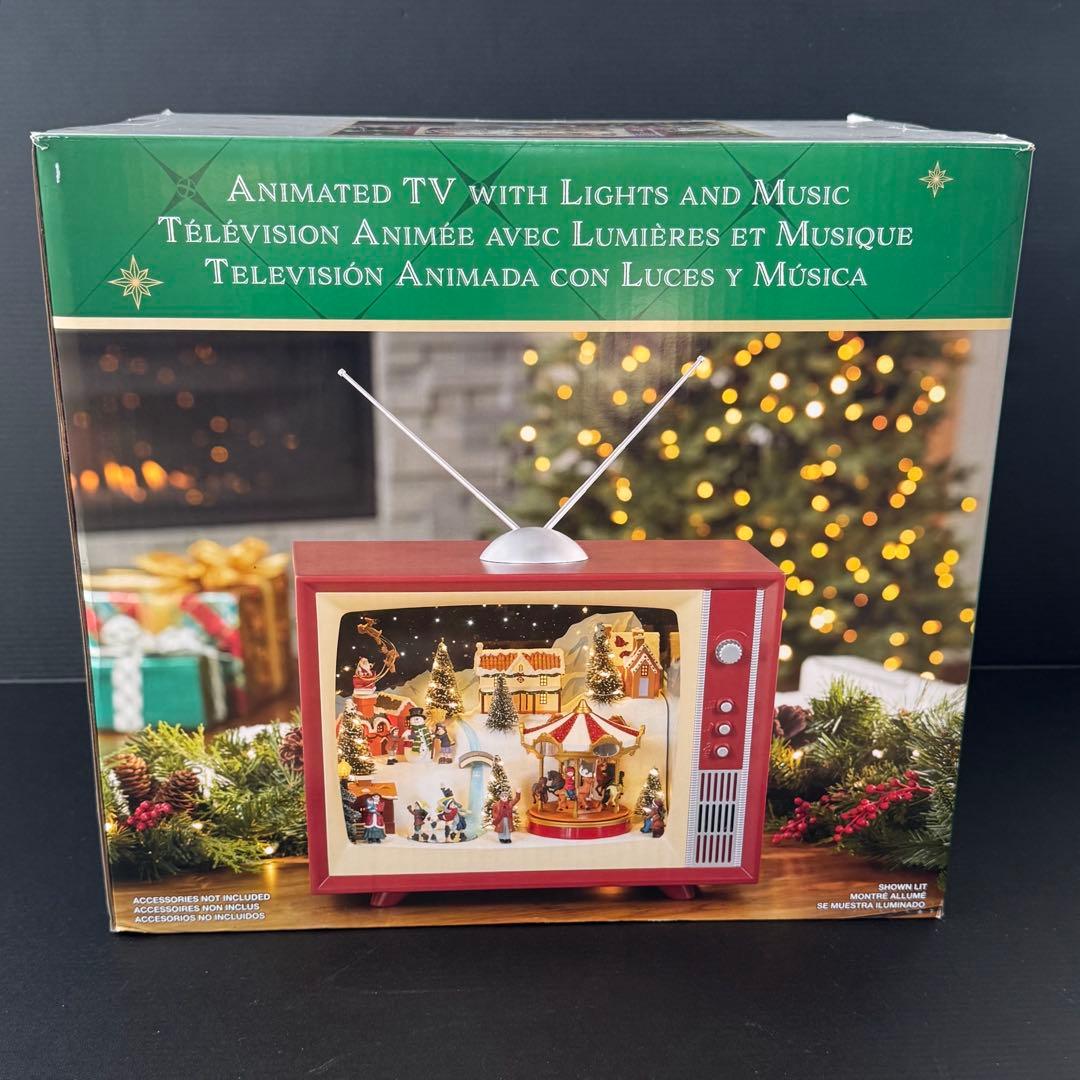 【新品未使用】コストコ クリスマス アニメーションTV ライト&音楽付き