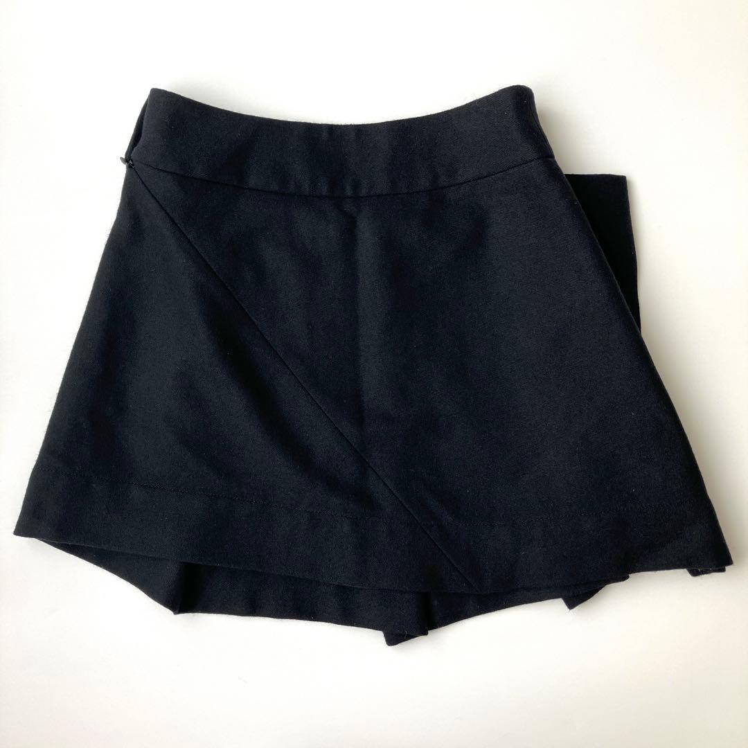 ヴィヴィアンウエストウッド カシミヤ ウール スカート 黒 プリーツ 変形