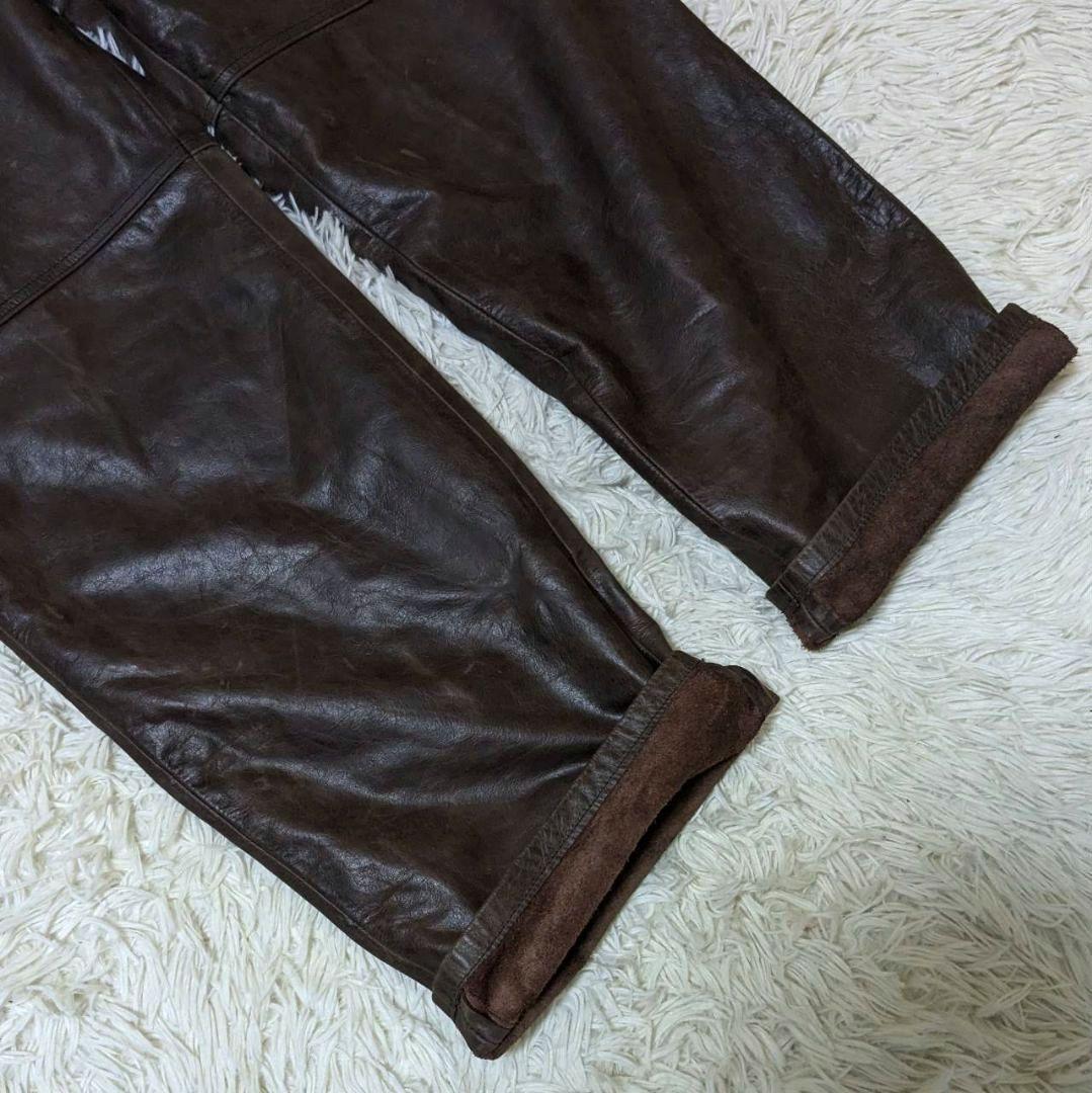 絶賛断捨離テン ハーレーダビッドソン オーバーオール 本革 ダークブラウン