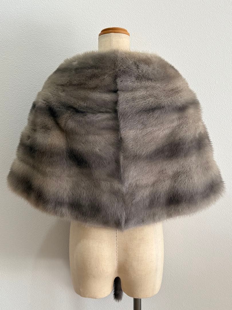ミンク ショール シルバー ファー 毛皮 着物 ドレス