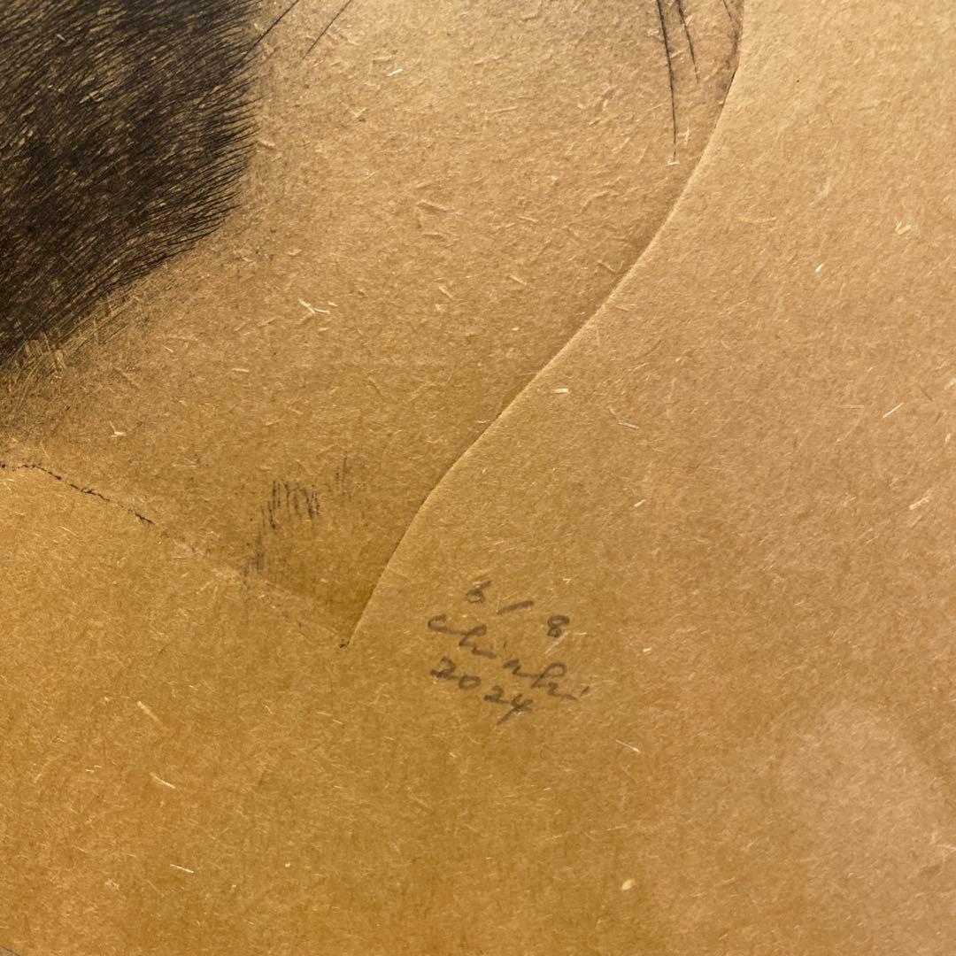 坂本千明さん　猫　紙版画