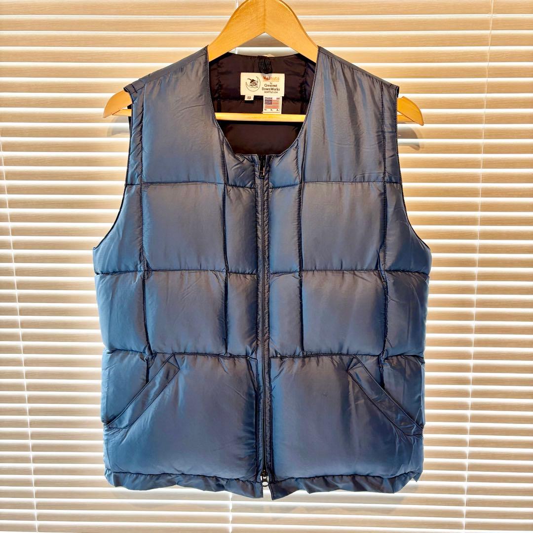 CRESCENT DOWN WORKS 別注ノーカラーイタリアンベストS