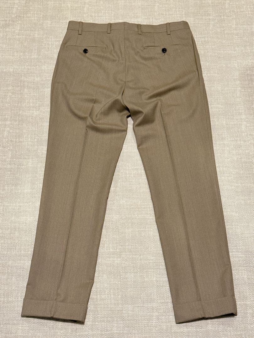 ジェルマーノ GERMANO ウールストレッチフランネルスラックス 48 PT