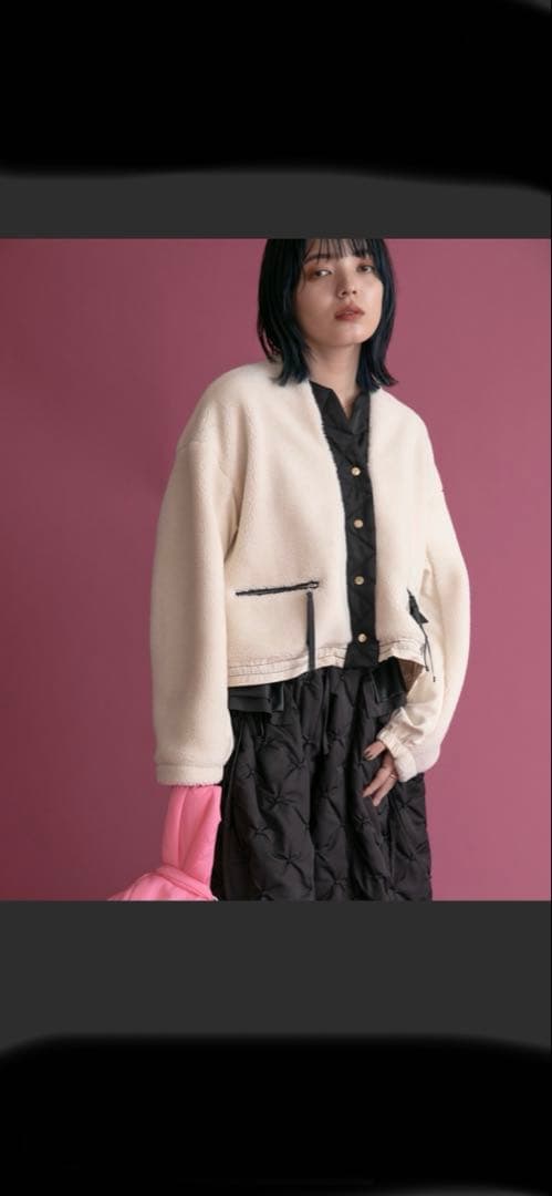 ほぼ新品　ラディエイト　ボアフリルデザインジャケット