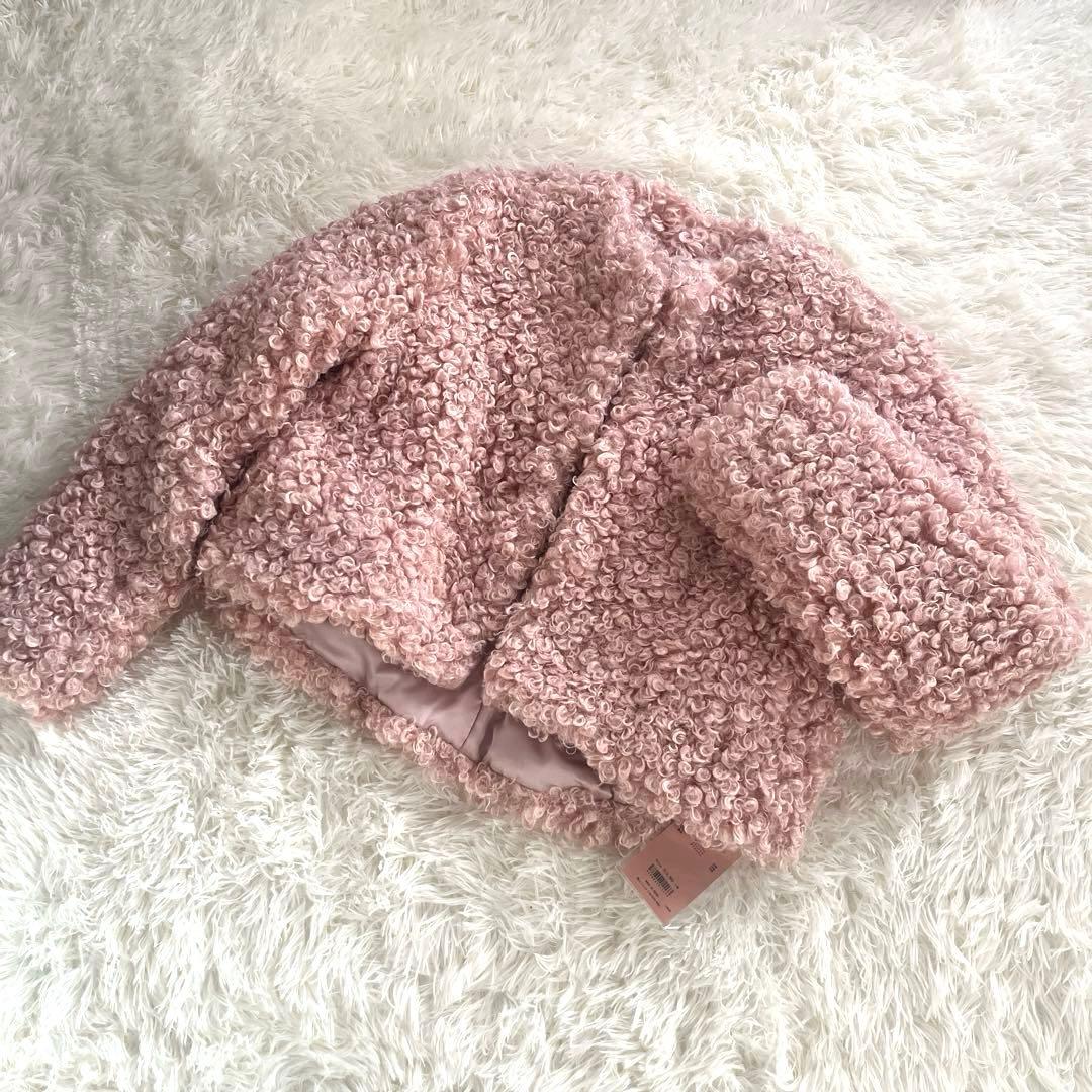 【eimy istoire】ファーコート F ピンク ショート丈 プードルファー