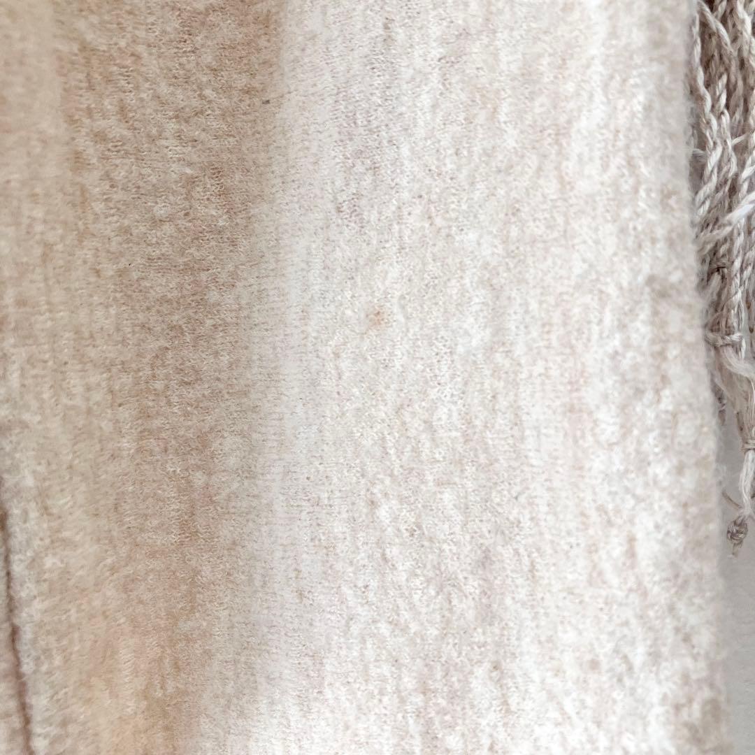 45R 縮絨ウール 裾刺繍 オーバーサイズチュニックプルオーバー トップス