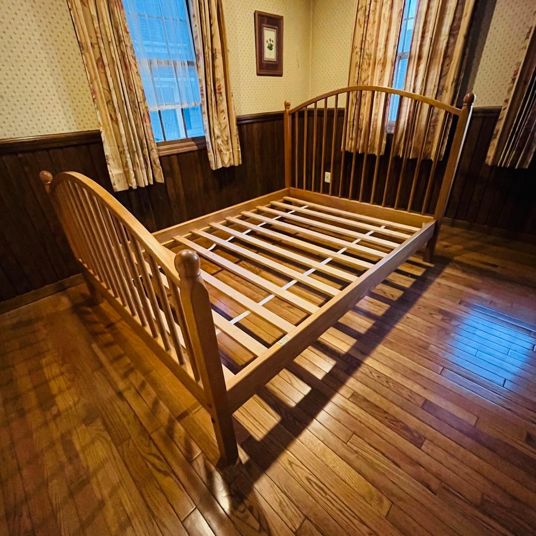 【最終値下】【10/7まで】木製ダブルベットフレーム　おしゃれ