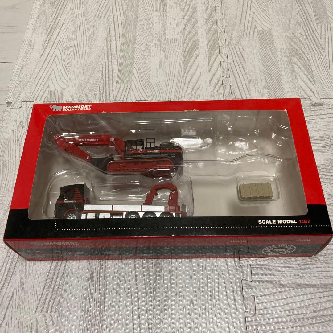 訳あり　MAMMOET トラックとシャベルカー1/87 フォークリフト欠品。