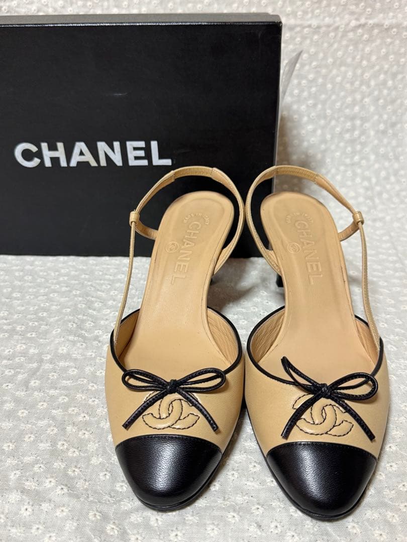 CHANEL バイカラーミュール 36.5