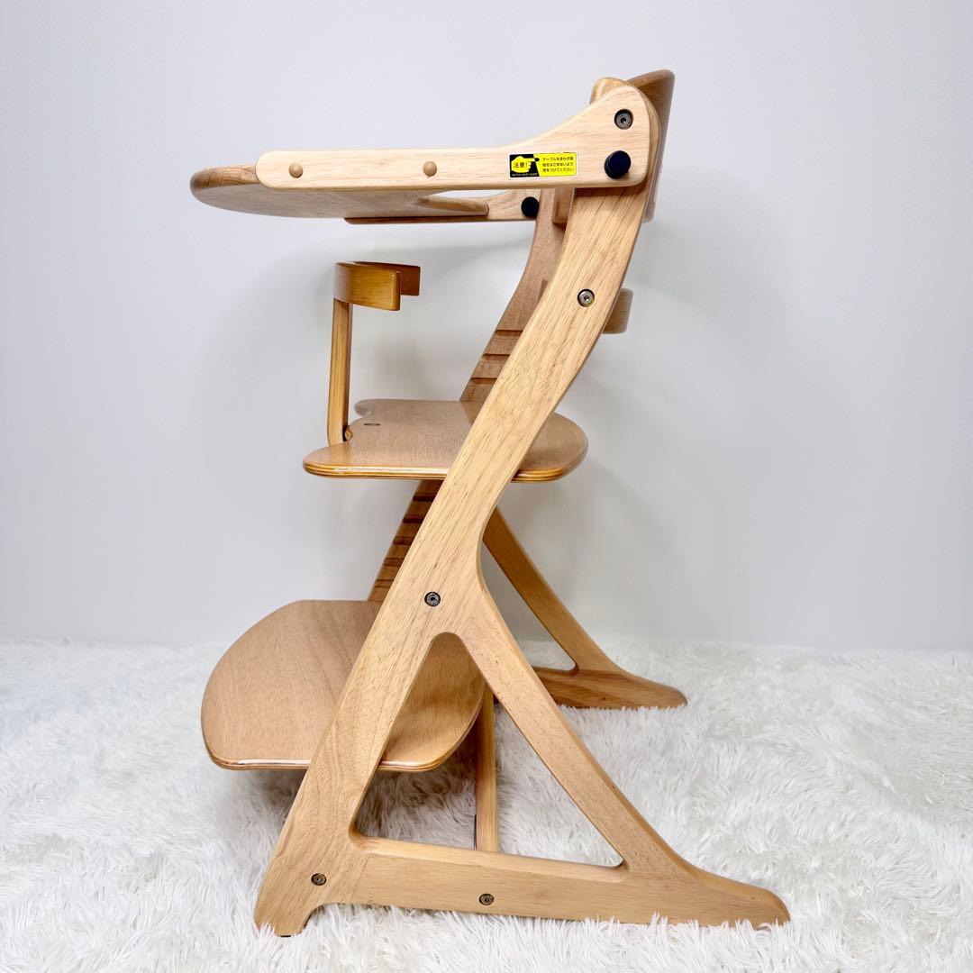 美品 大和屋 すくすくチェアプラス テーブル&ガード付き 1501 木製