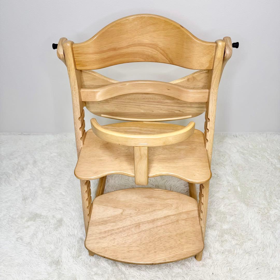 美品 大和屋 すくすくチェアプラス テーブル&ガード付き 1501 木製