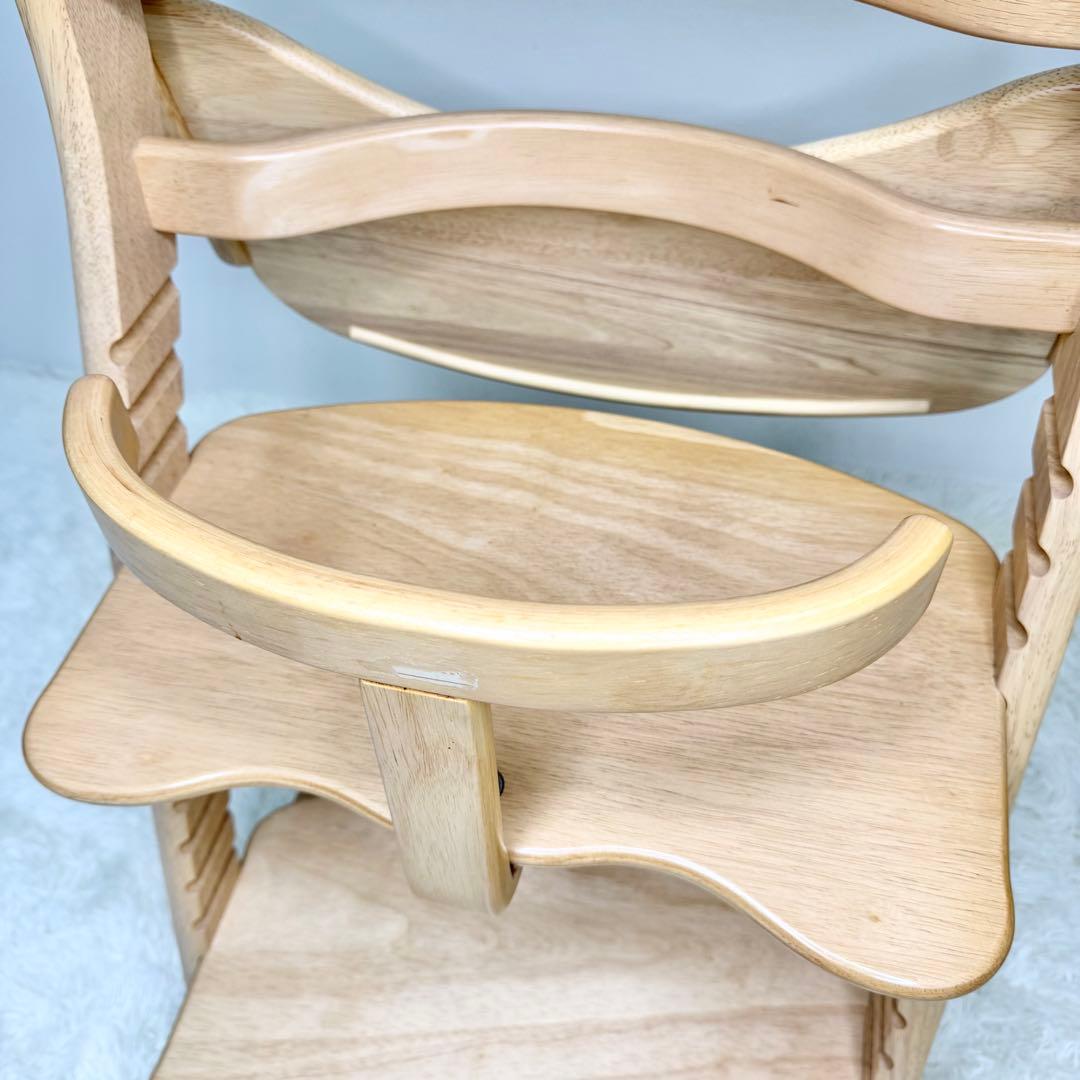 美品 大和屋 すくすくチェアプラス テーブル&ガード付き 1501 木製