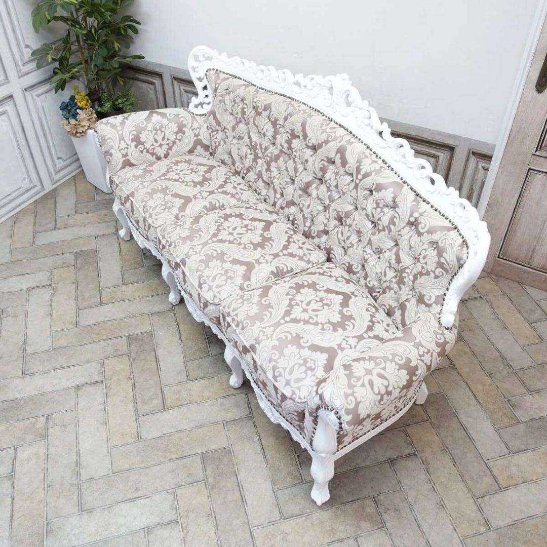 アンティークソファ 姫系 ３人掛け