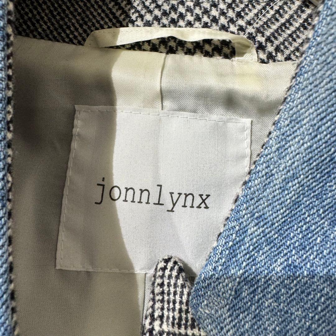 希少 極美品 jonnlynx タスマニアウール グレンチェックジャケット