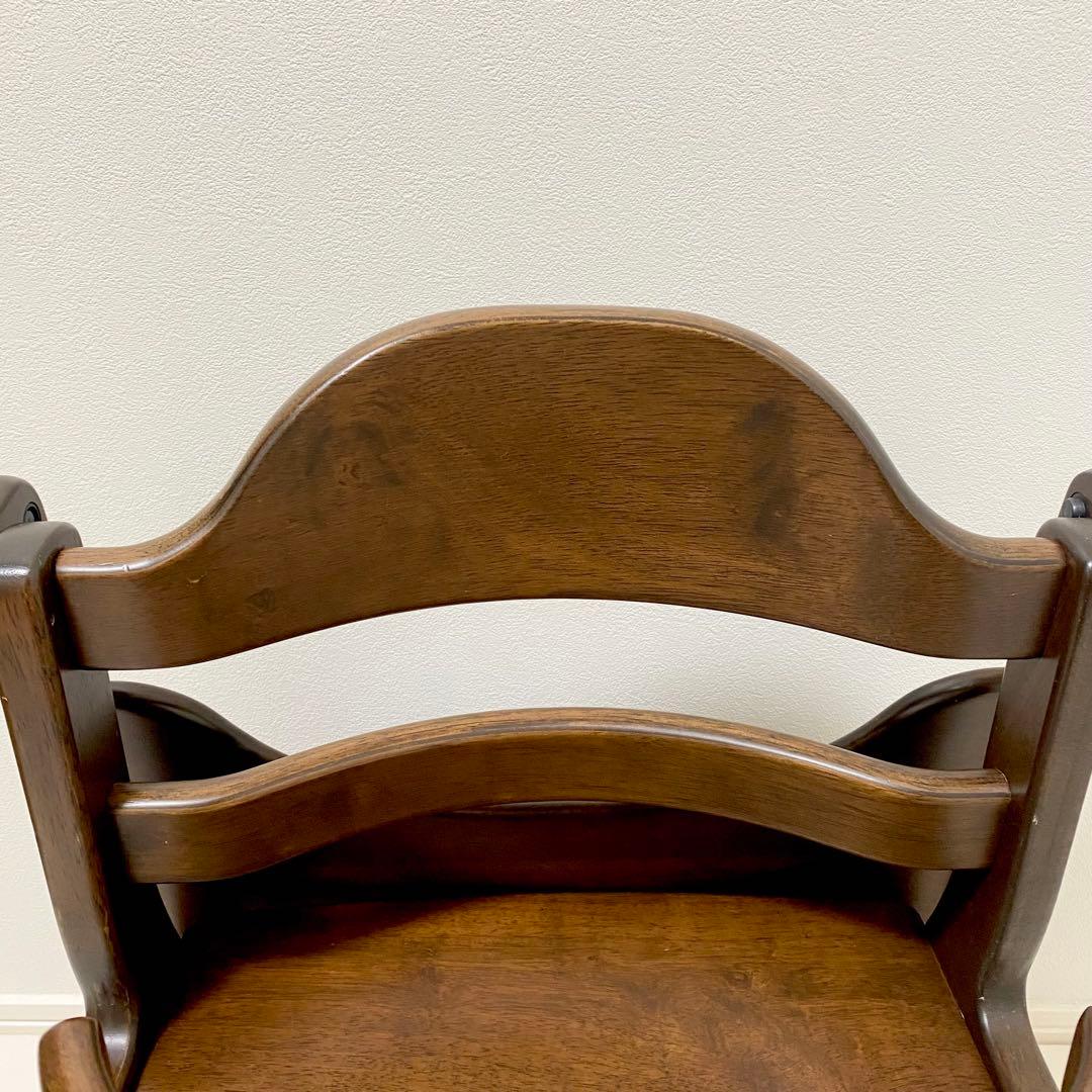 大和屋　すくすくローチェアⅡ テーブル・ガード付き　ベビーチェア　ダークブラウン