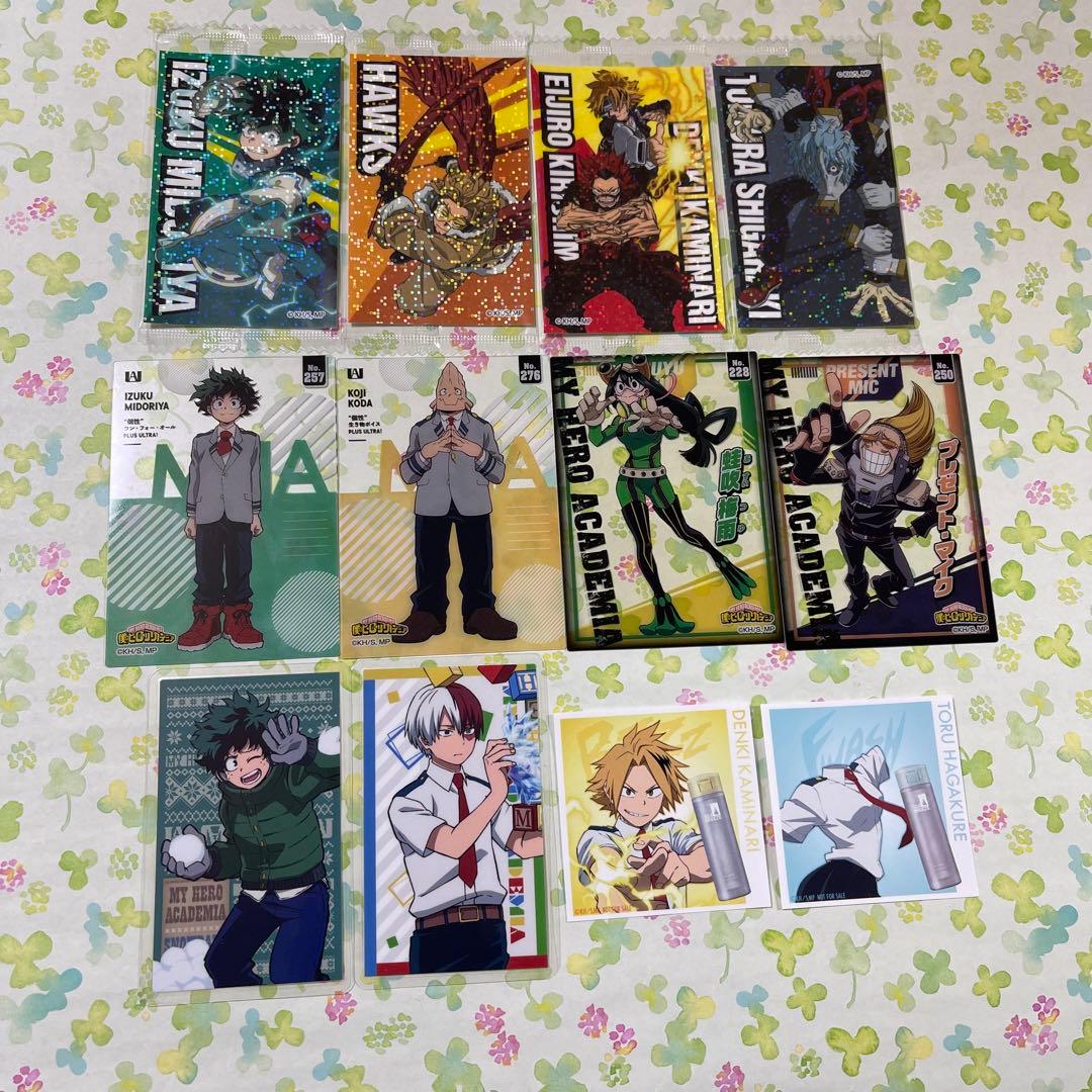 僕のヒーローアカデミア　カード　クリア　ネオン　ステッカー　シール　スナップ