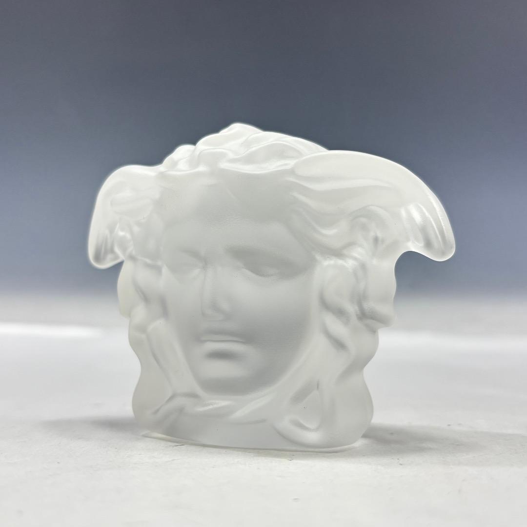 美品【ヴェルサーチ×ローゼンタール本物】オブジェ/クリスタル/3Dメデューサ