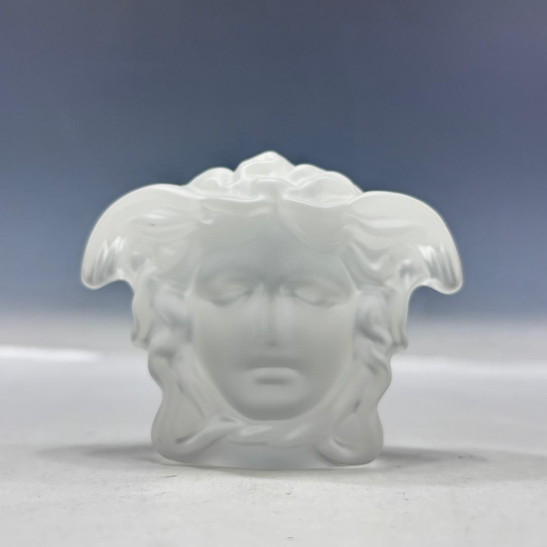 美品【ヴェルサーチ×ローゼンタール本物】オブジェ/クリスタル/3Dメデューサ