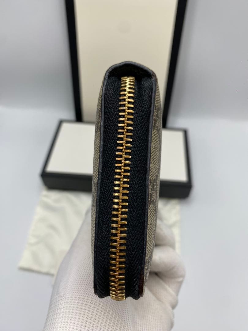 超良品‼️ グッチ　GUCCI 財布　長財布　GGスプリーム　ラウンドファスナー