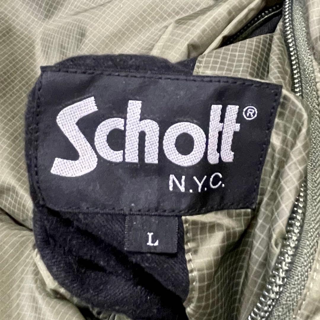 Schott ショット リバーシブル 中綿ナイロンジャケット 自由の女神 カーキ