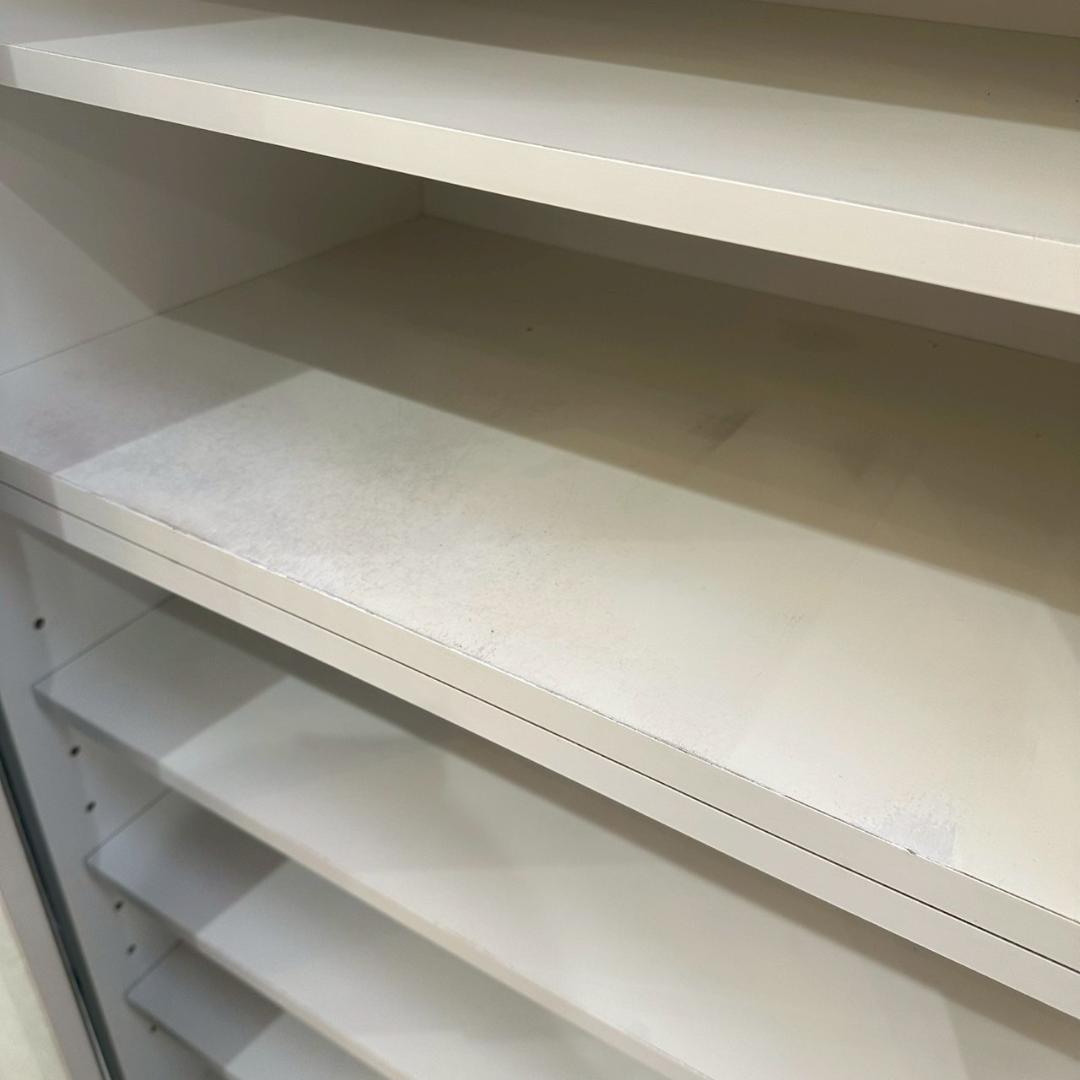 iΦ KEYUCA 食器棚 キッチンボード ホワイト 幅132 高さ200