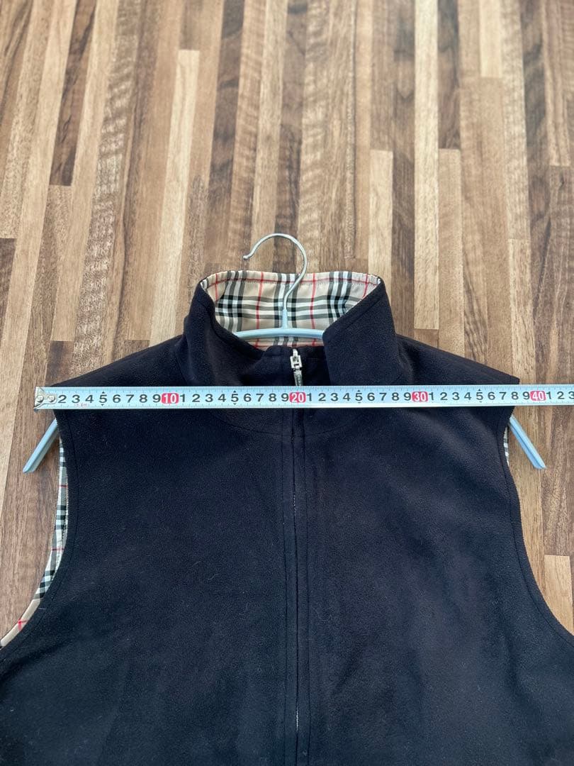 Burberry バーバリー　リバーシブル　ノバチェック柄　ベスト　ジップ　L
