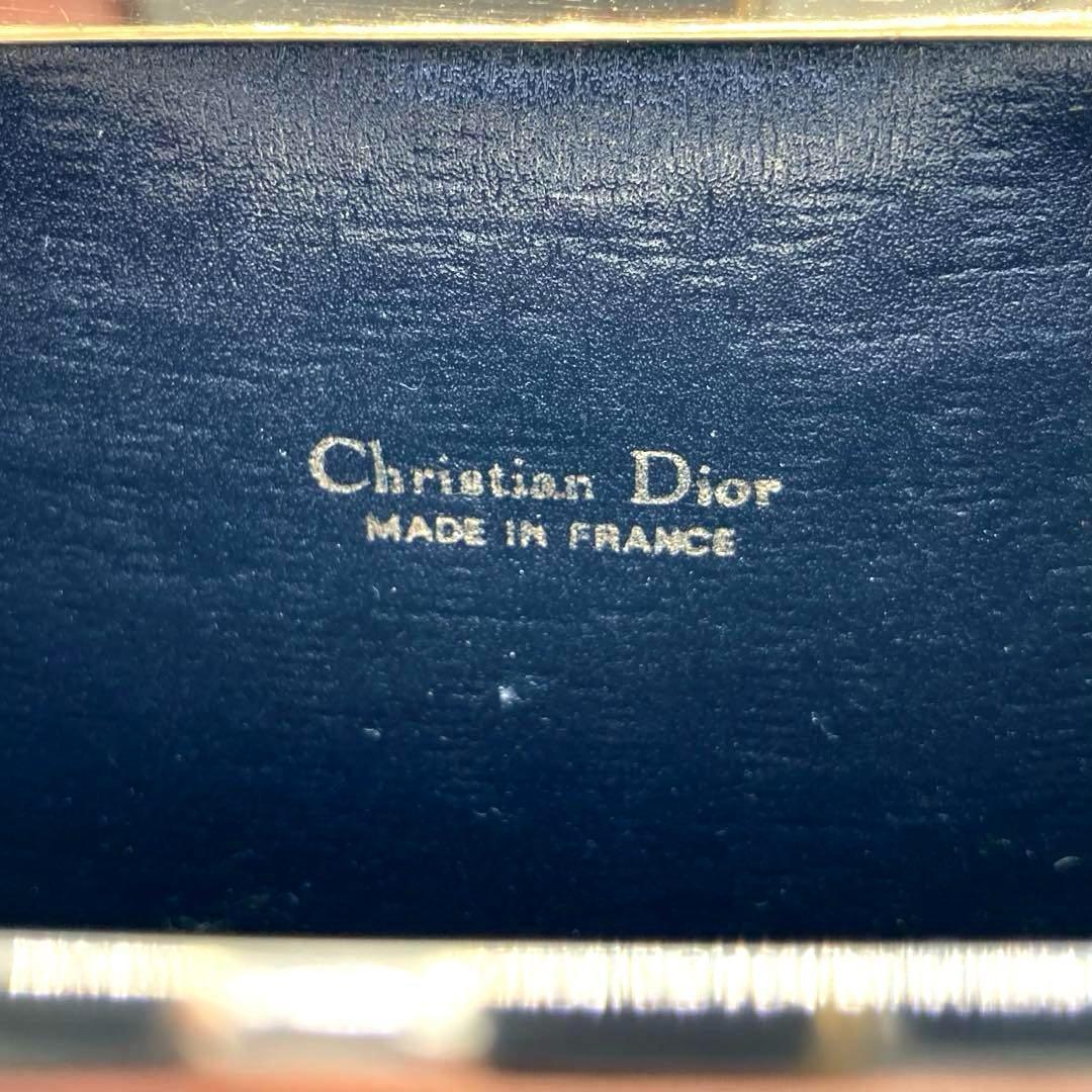 ✨美品✨ディオール トロッター柄 がま口 80年代ヴィンテージ ネイビー