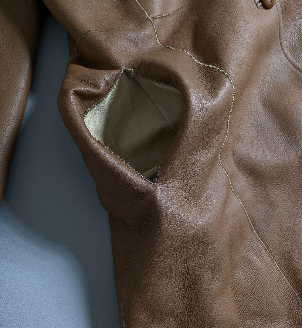 バルマン／高級ラムスキン ムートンコート リバーシブル シルバーフォックス 羊革