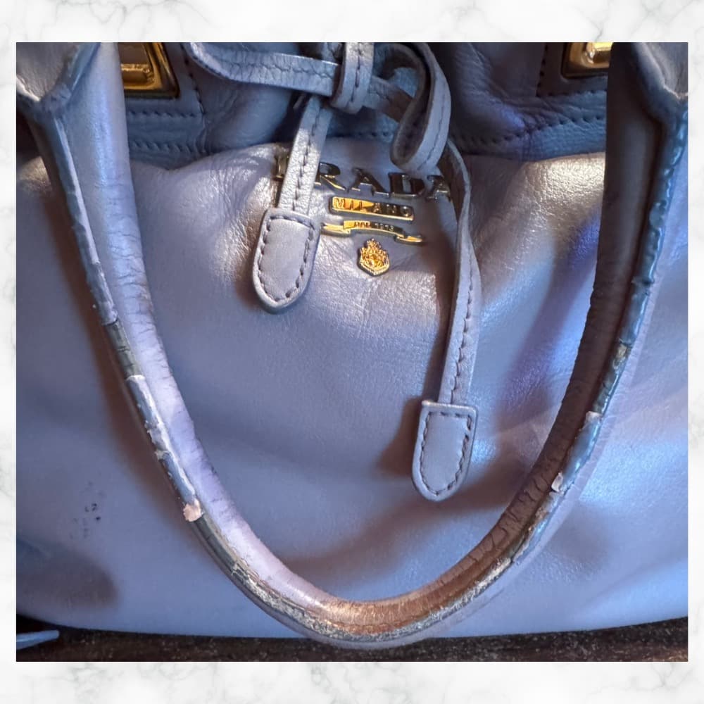 PRADA⭐︎リボンレザー２WAYバッグ⭐︎ベージュ⭐︎