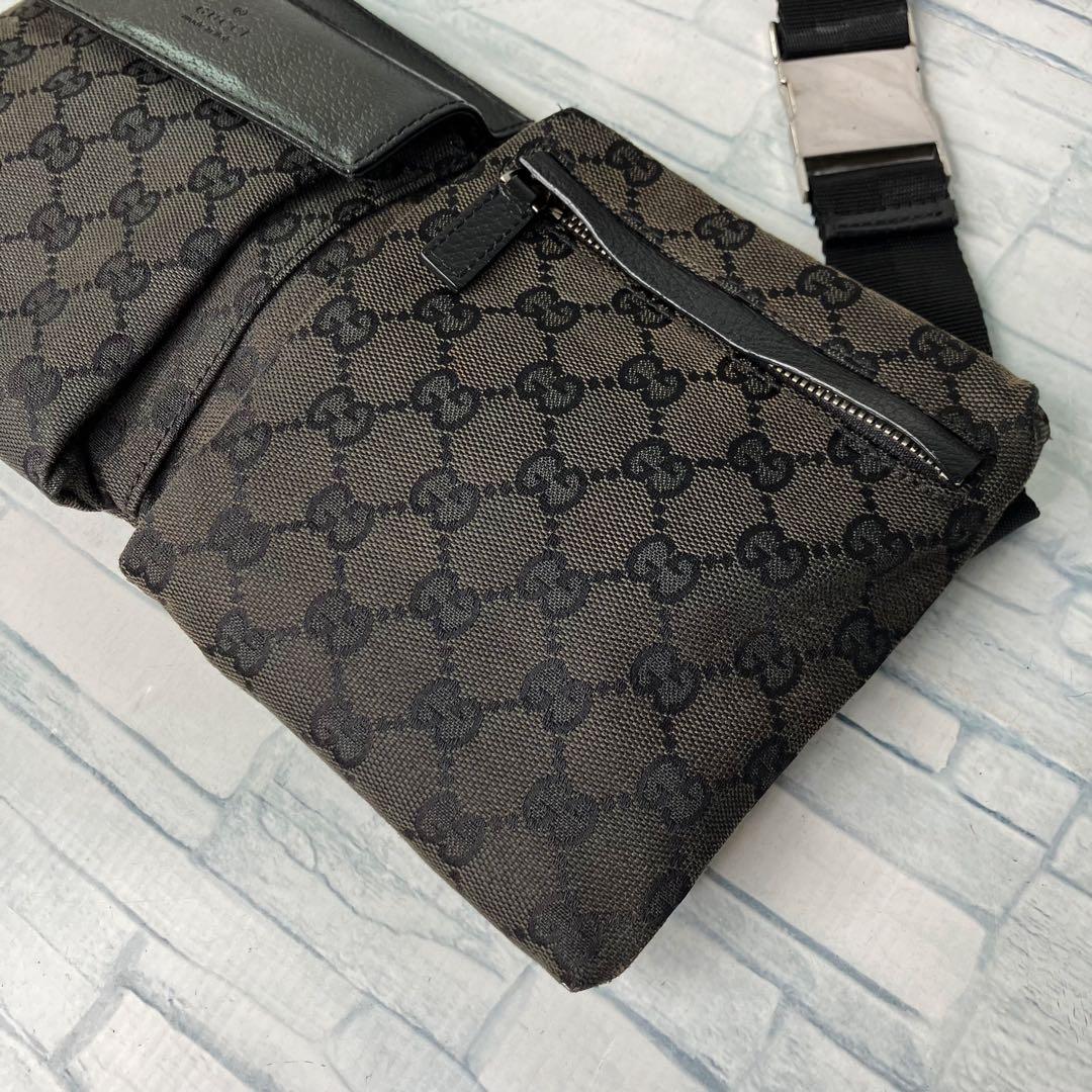 美品　140 GUCCI グッチ　ボディバッグ　ウエストバッグ　GG柄