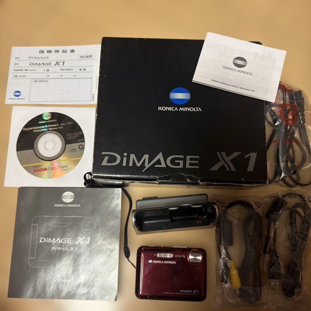 KONICA MINOLTA デジタルカメラ DiMAGE X1 ワインレッド