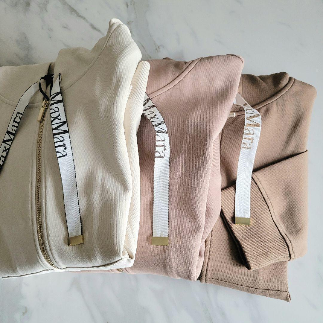 【新品未使用】S Max Mara JOUR ロゴジップパーカー エクリュ M