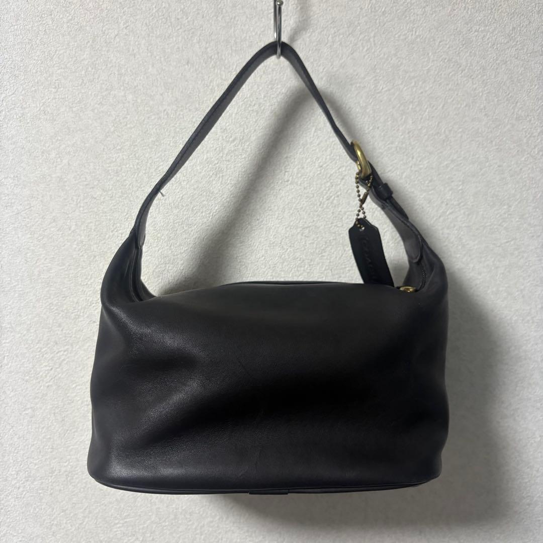 old coach オールドコーチ ハンドバッグ レザー USA製 ブラック 黒