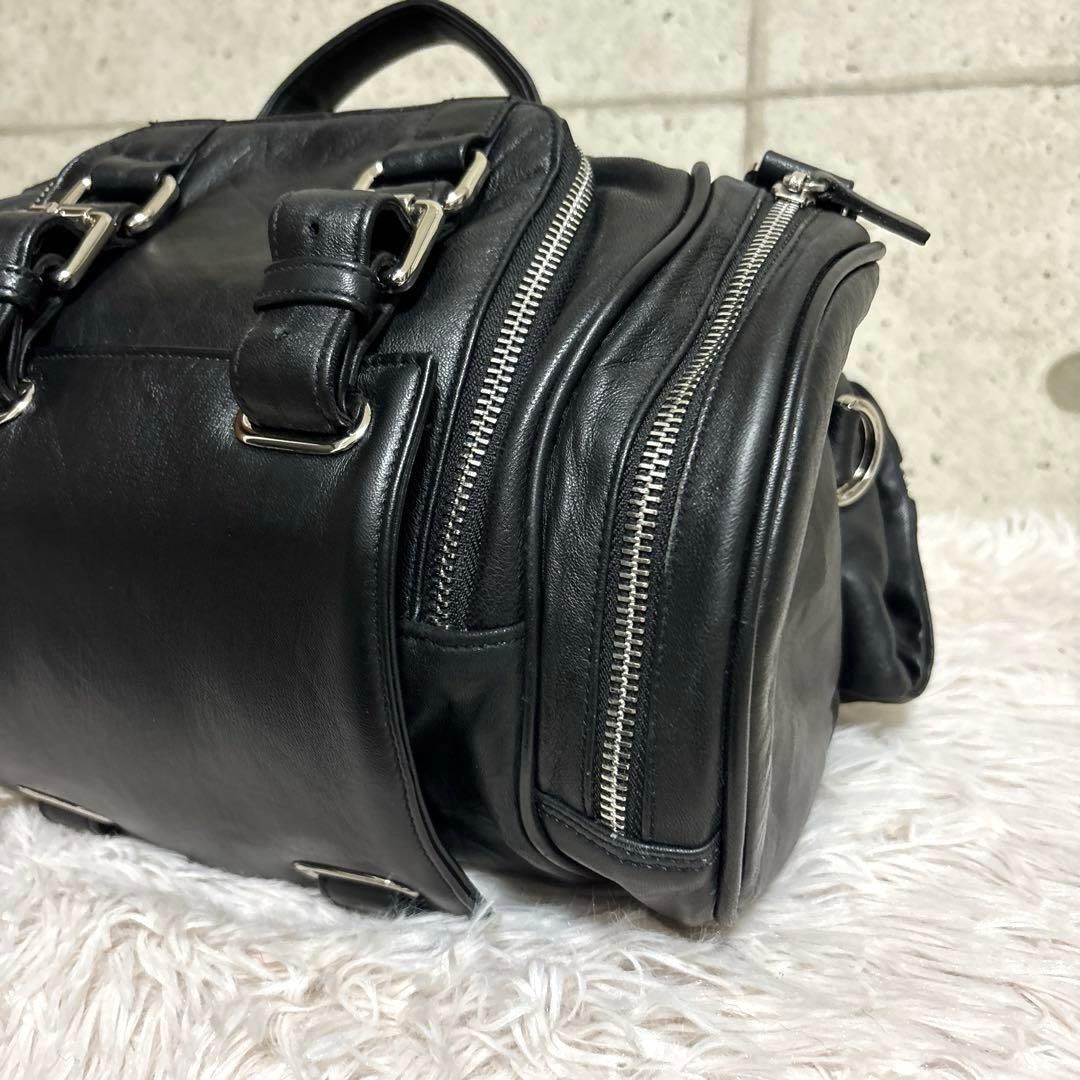 MAKUAKE 4way 高級再生レザー　ドラムバッグ　ブラック