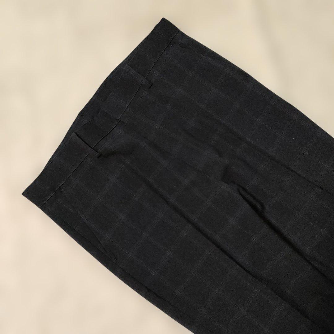 【美品】男の子 フォーマルスーツ 卒業式　170 ネイビーグレーチェック