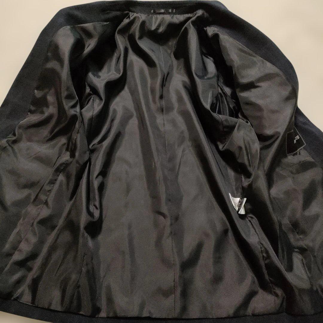 【美品】男の子 フォーマルスーツ 卒業式　170 ネイビーグレーチェック