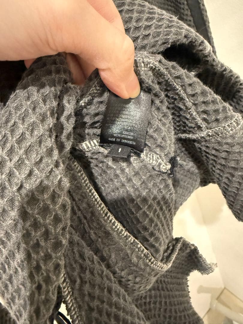 KMRii グレー フルジッパーパーカー