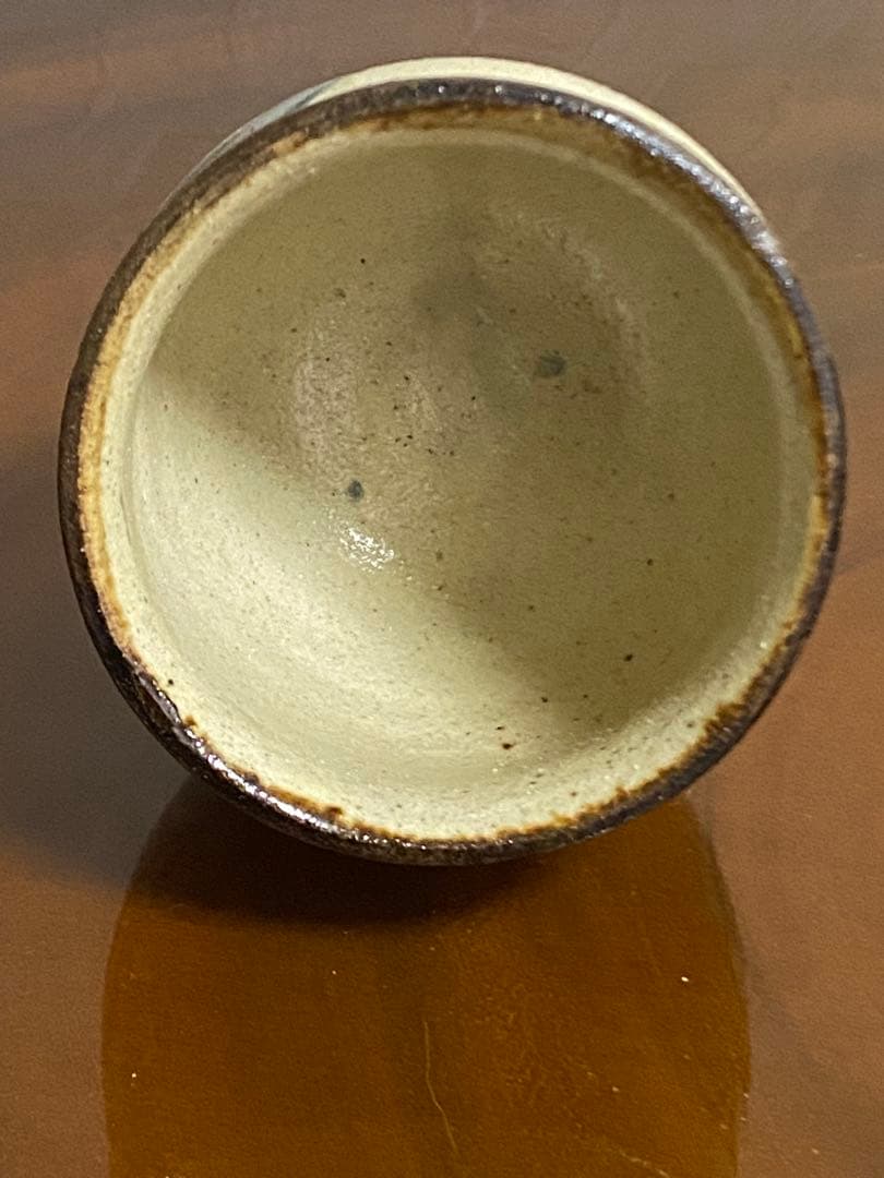 沖縄　金城次郎　壺屋焼　人間国宝　魚文湯呑　大きめコップ