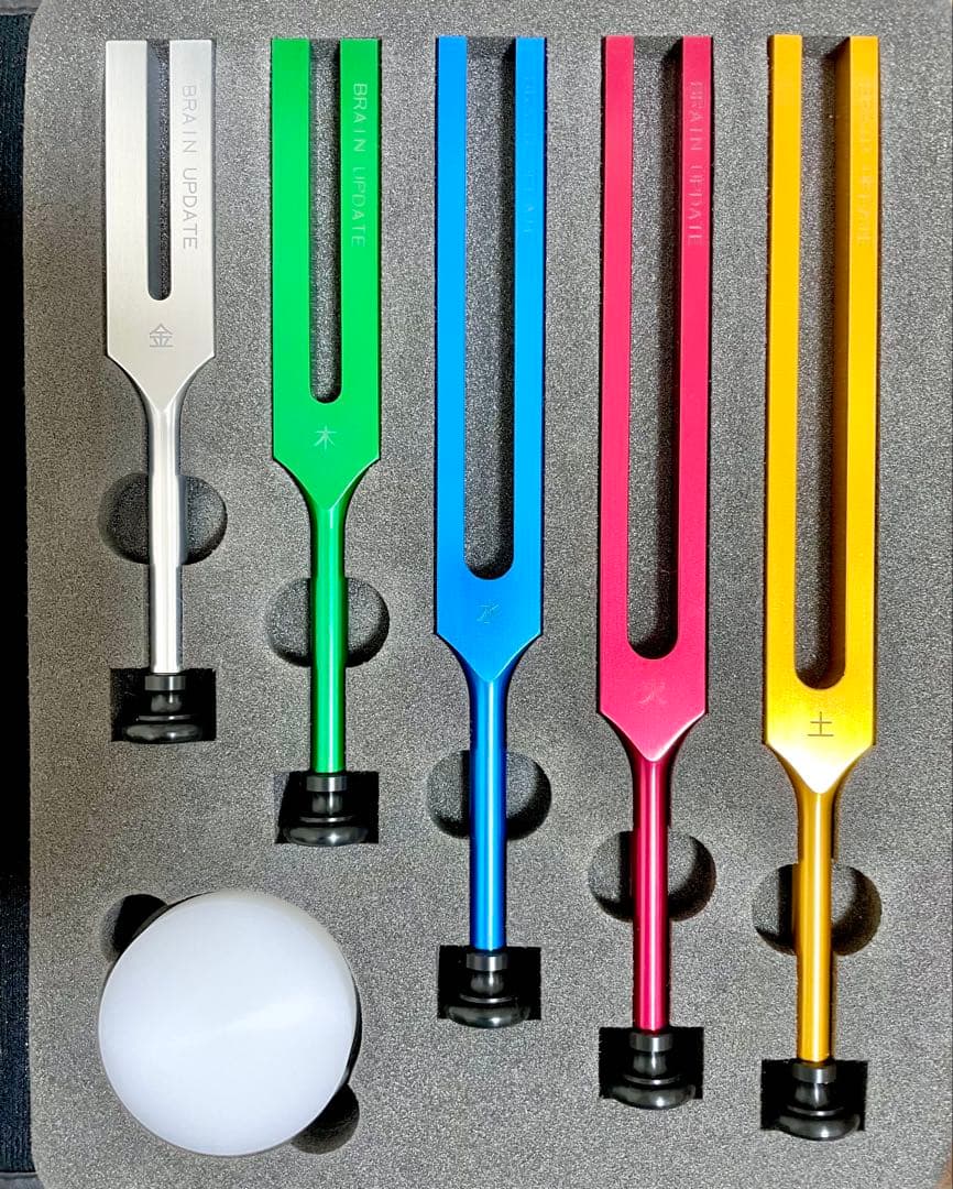 心と体の調律に｜ブレインアップデート五行音叉セットテキスト付&潜在意識CD2枚付