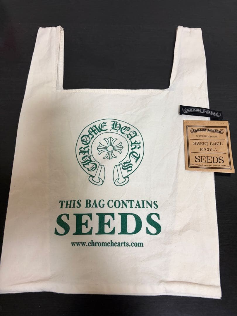 CHROME HEARTS エコバッグ ルッコラ種　ブランドタグ