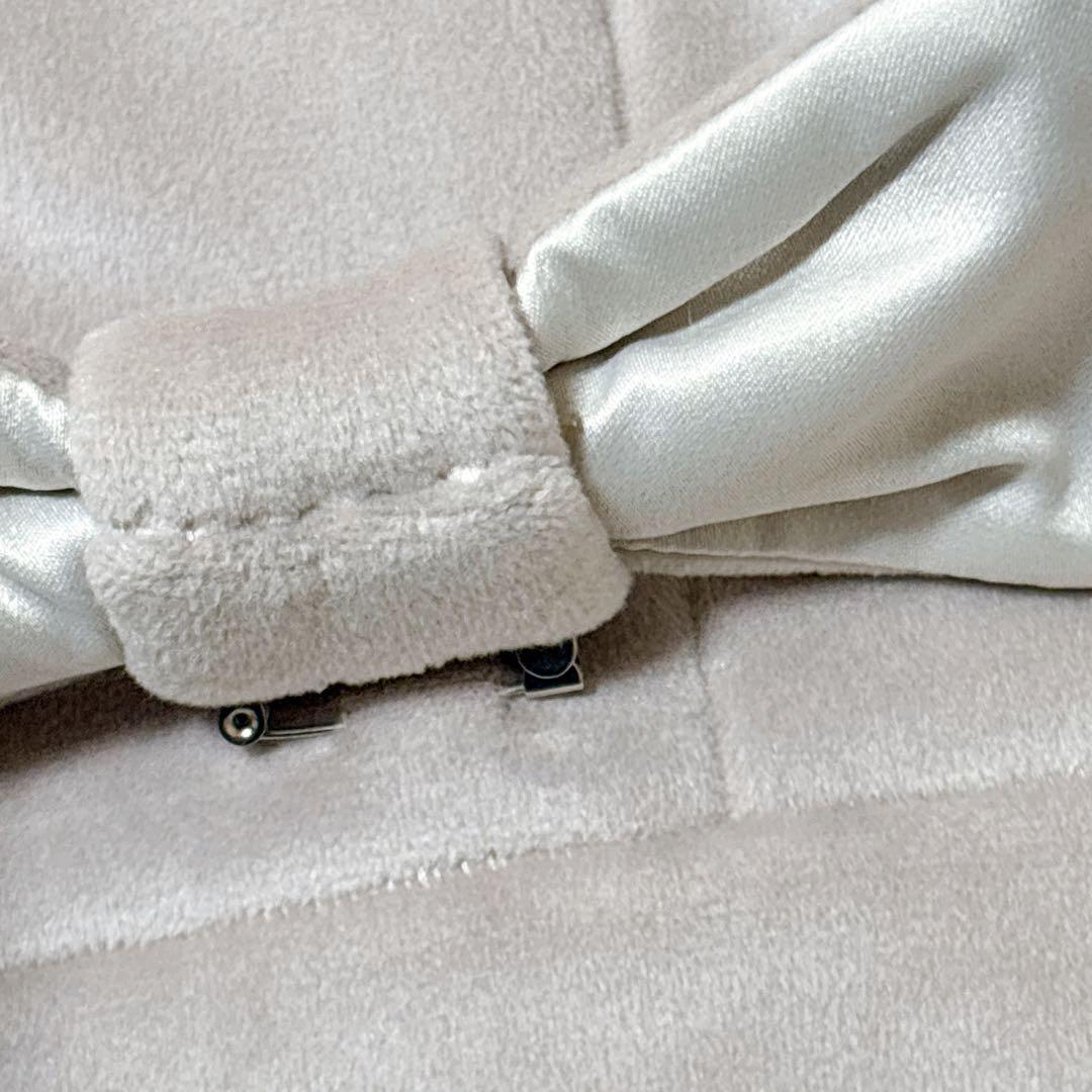 美品 24AW エムズグレイシー ベロア調パーカー ペプラム フレア リボン