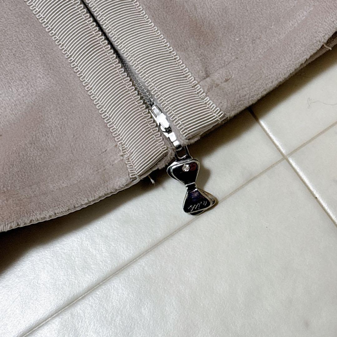 美品 24AW エムズグレイシー ベロア調パーカー ペプラム フレア リボン