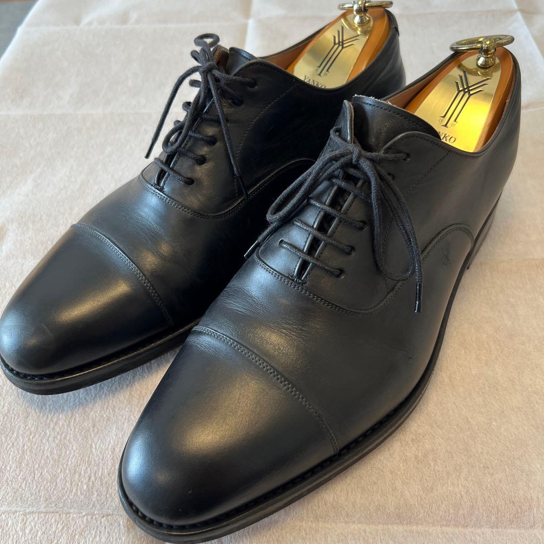 YANKO ブラック ドレスシューズ