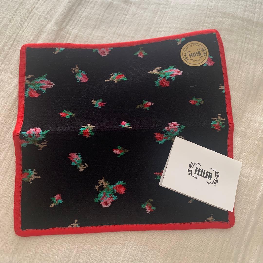 専用　FEILER リアローズ　花柄 フリースハンカチ　バッグ