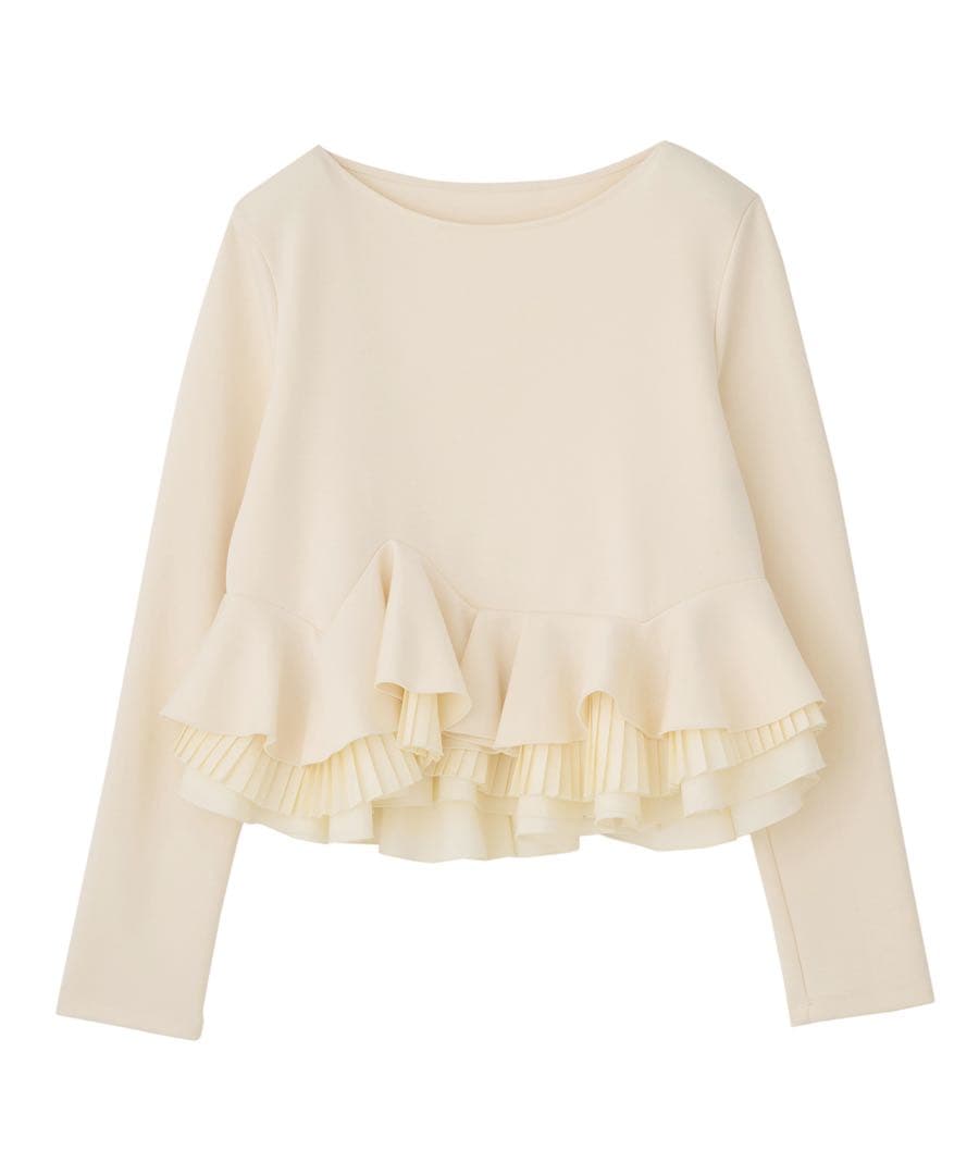 COCODEAL ランダムフリルペプラムトップス