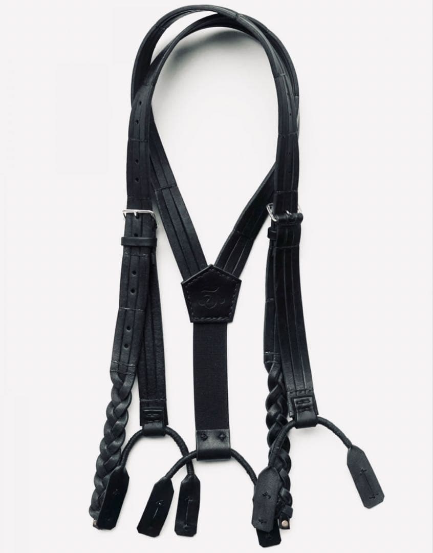 入手困難 DEEP POCKET ハンドメイド レザーサスペンダー ベルト