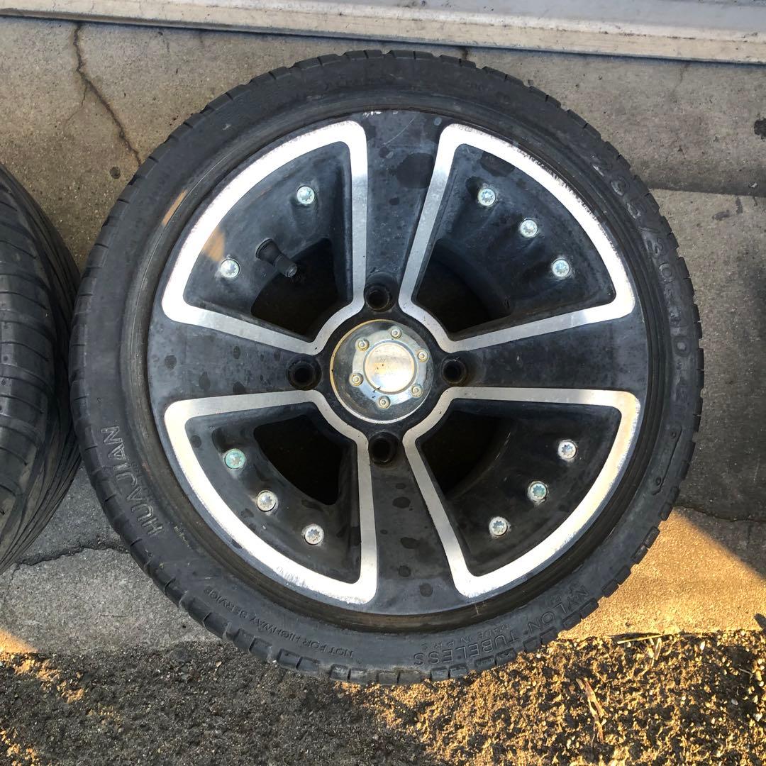 送料込み☆HONDA２サイクルジャイロ４つ穴　リアワイドホイール扁平