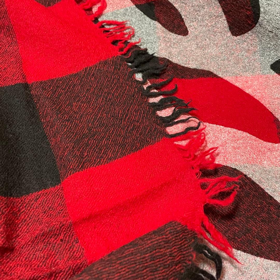 美品 HUMAN MADE ❤️ WOOL STOLE RED ストール マフラー